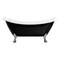 Castello Usa Daphne 59" Black Acrylic Clawfoot Tub With Brushed Nickel Feet CB-26-59-B-T-BN - alternate 6